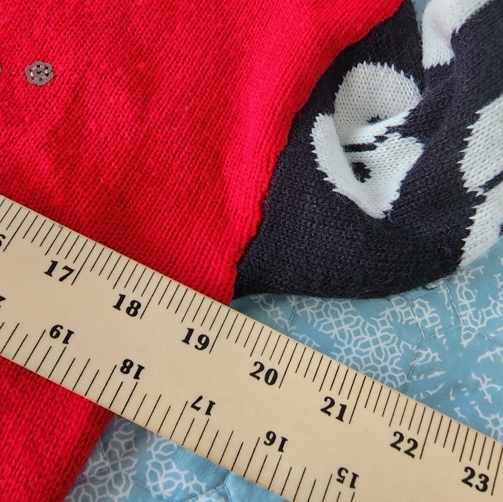 Holiday Traditions BAAAHHUMBUG! Lamb Red Crew Neck Women's Sweater Size S - Picture 6 of 7